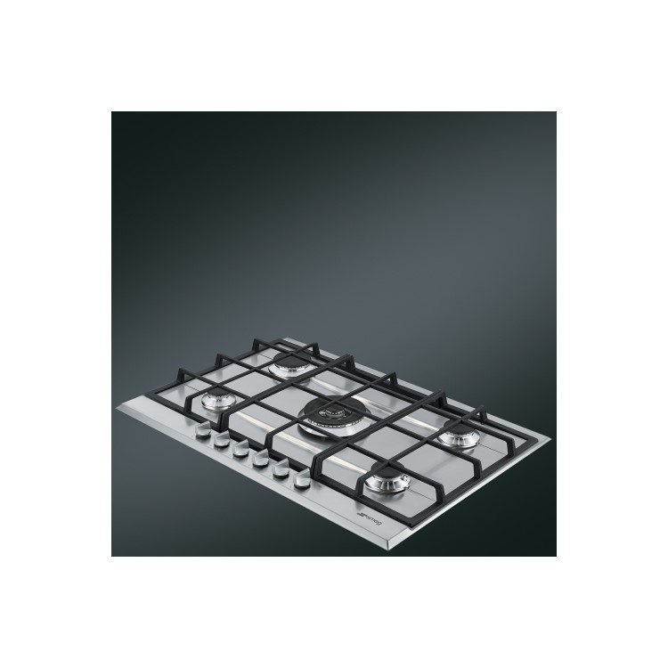 Refurbished Smeg Cucina P272XGH 70cm 5 Burner Gas Hob Stainless Steel