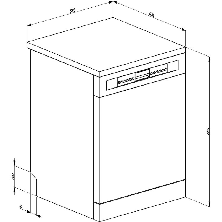 Smeg DFD6133WH-2 13 Place Freestanding Dishwasher With Cutlery Tray - White