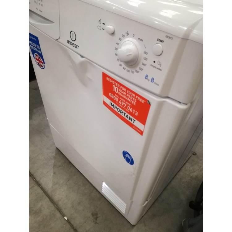 GRADE A3 - INDESIT IDC8T3B EcoTime 8kg Freestanding Condenser Tumble Dryer - White