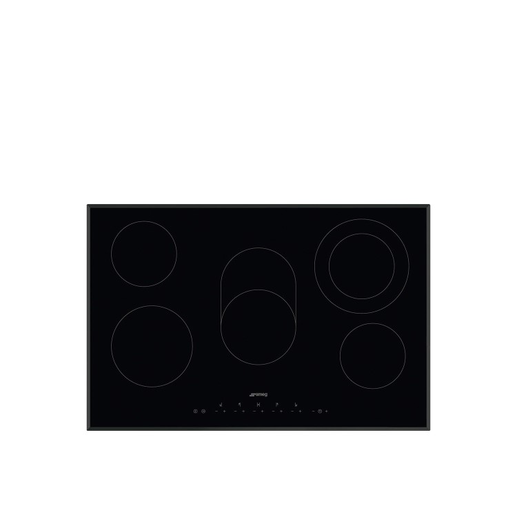 Refurbished Smeg SE385EMTB 77cm 5 Zone Ceramic Hob with Bevelled Edge