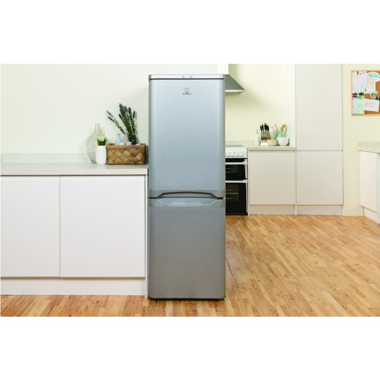 INDESIT IBD5515S 206 Litre Freestanding Fridge Freezer 60/40 Split  55cm Wide - Silver