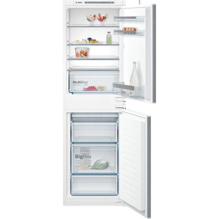 Bosch Serie 4 KIV85VS30G 259 Litre Integrated Fridge Freezer 50/50 Split  55cm Wide - White