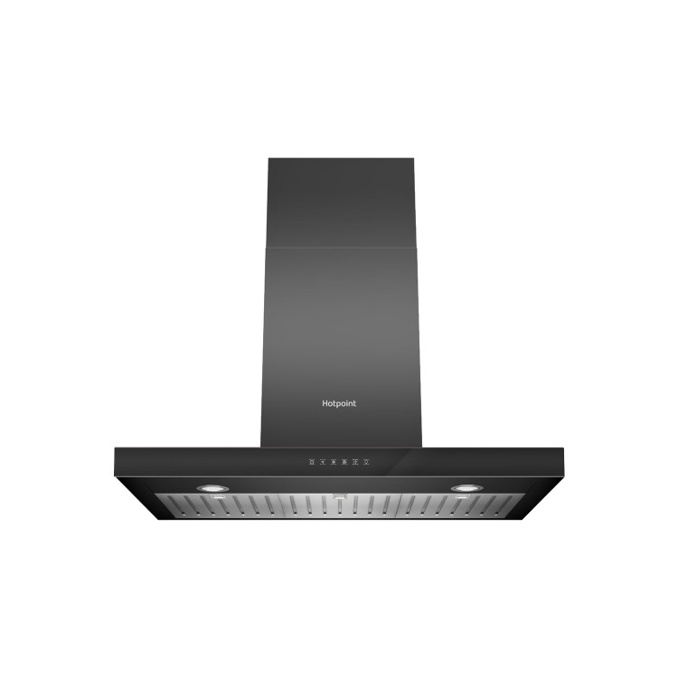 Hotpoint 90cm Slimline Chimney Cooker Hood - Black