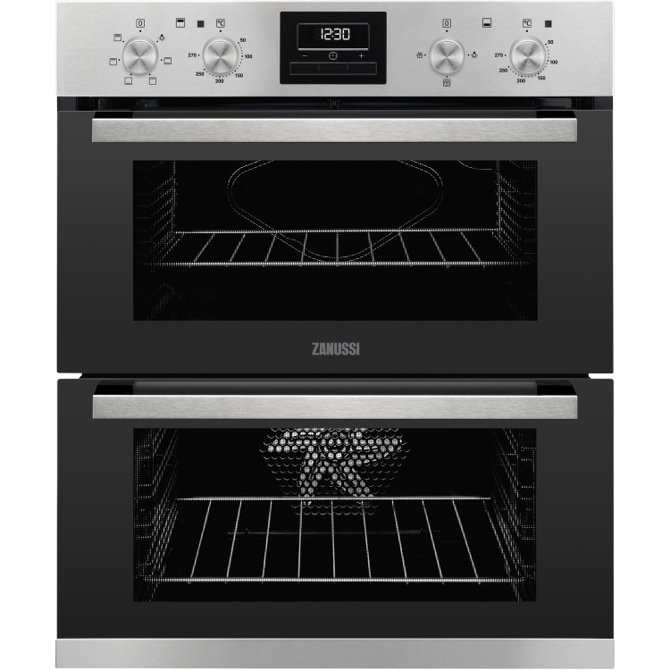 Refurbished Zanussi ZOF35661XK 60cm Double Built Under Electric Oven Stainless Steel