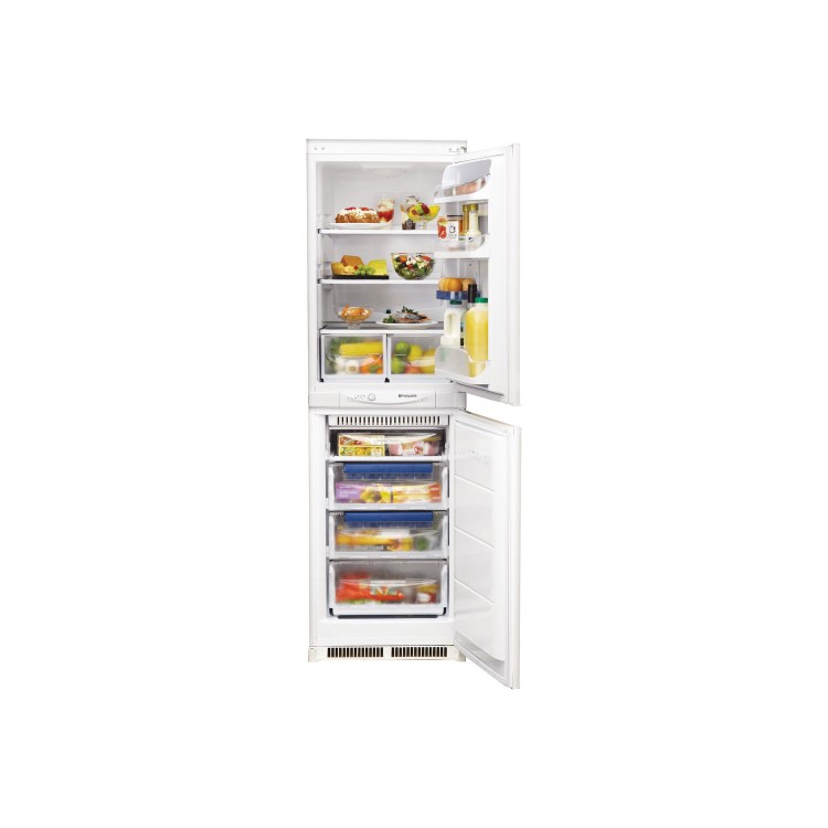 HOTPOINT HM325FF 228 Litre Integrated Fridge Freezer 50/50 Split 174cm Tall Frost Free 55cm Wide - White