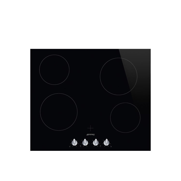 Refurbished Smeg Cucina SE364TDM 60cm 4 Zone Ceramic Hob with Front Knob Controls