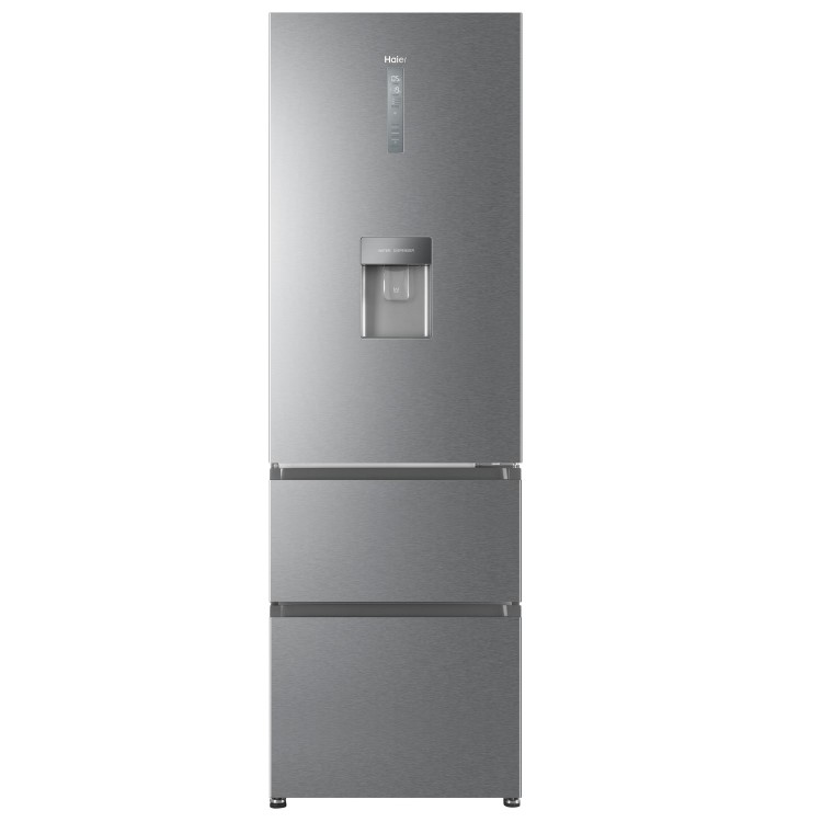 Haier 345 Litre 70/30 Freestanding Fridge Freezer With MyZone Drawer - Stainless steel