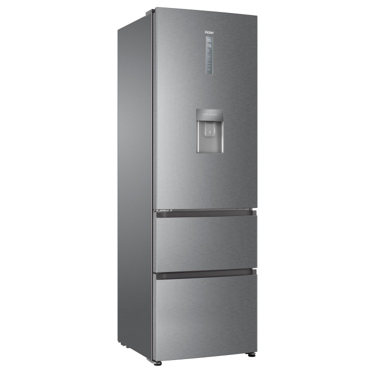 Haier 345 Litre 70/30 Freestanding Fridge Freezer With MyZone Drawer - Stainless steel