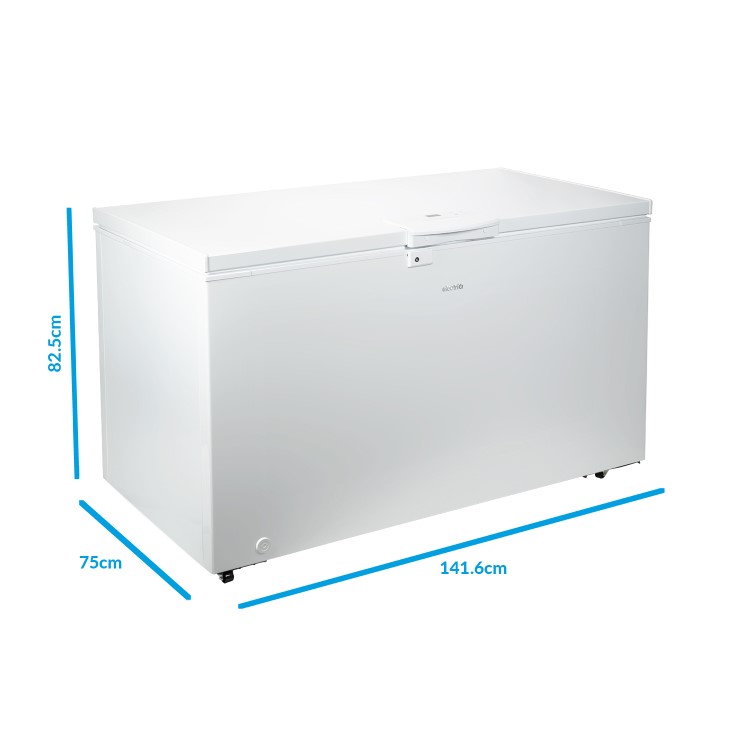 electriQ 418 Litre Chest Freezer 75cm Deep  142cm Wide - White