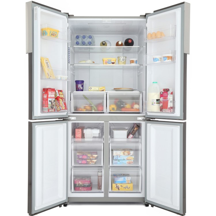 Haier 456 Litre Four Door American Fridge Freezer - Grey