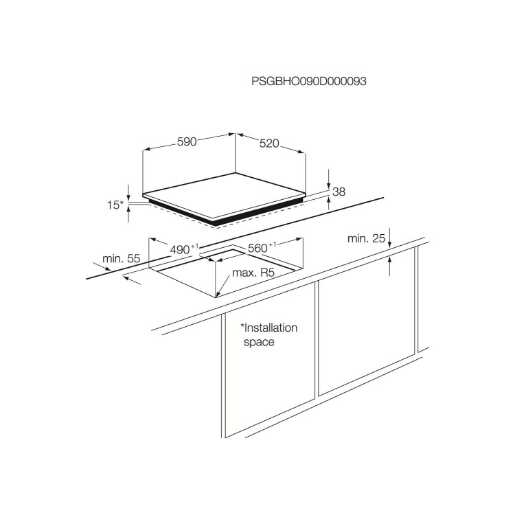 AEG 3000 Series 60cm 4 Zone Touch Control Ceramic Hob