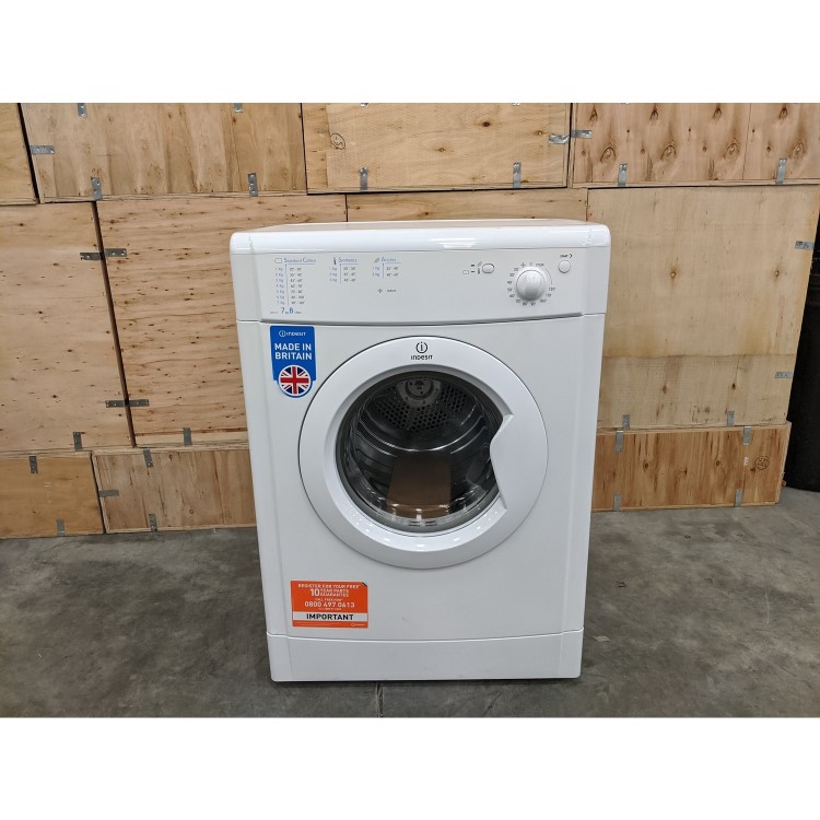 Refurbished Indesit IDV75 EcoTime 7kg Freestanding Vented Tumble Dryer - White