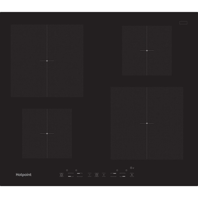 GRADE A2 - Hotpoint CIA640C 58cm Touch Control Four Zone Induction Hob Black