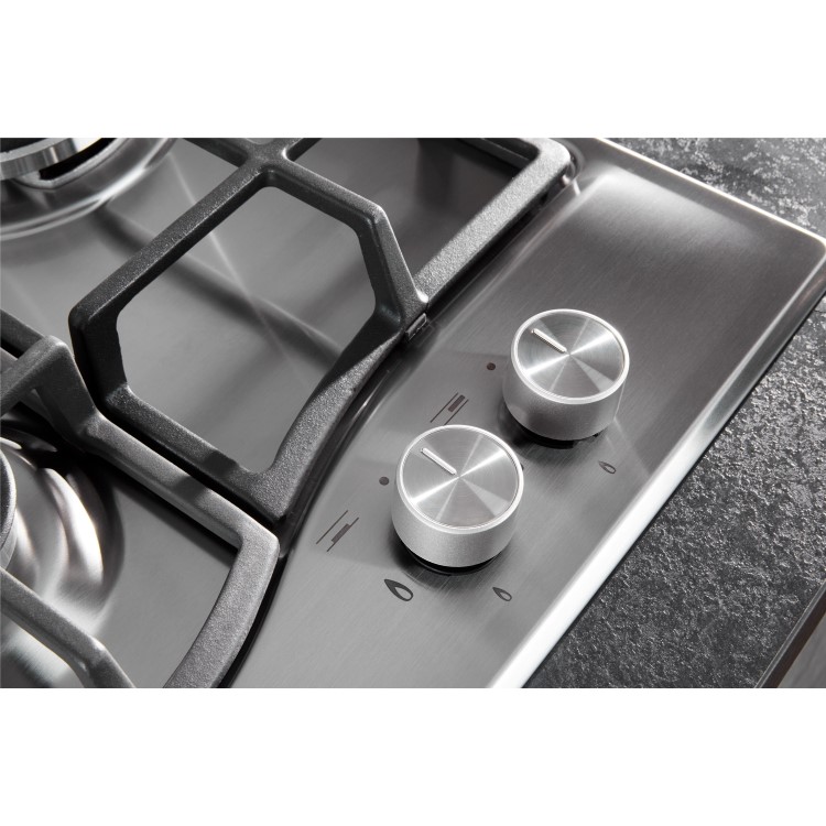 Hotpoint 60cm 4 Burner Gas Hob - Stainless Steel