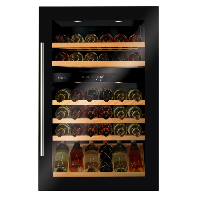 CDA 55 Bottle Dual Zone Built-in Wine Cooler - Black