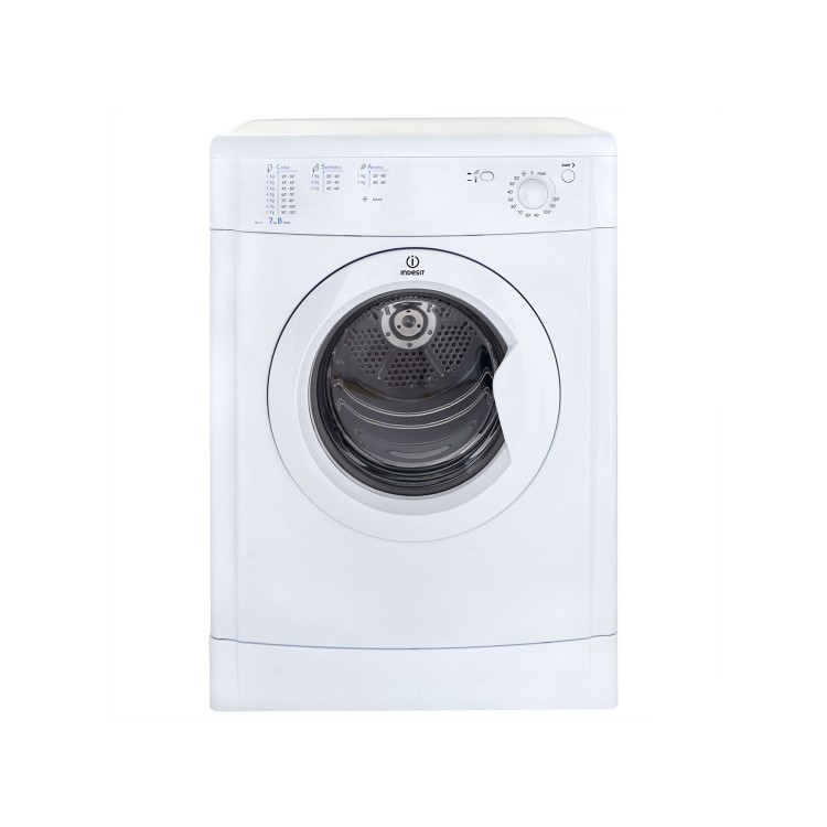 Refurbished Indesit IDV75 EcoTime 7kg Freestanding Vented Tumble Dryer - White