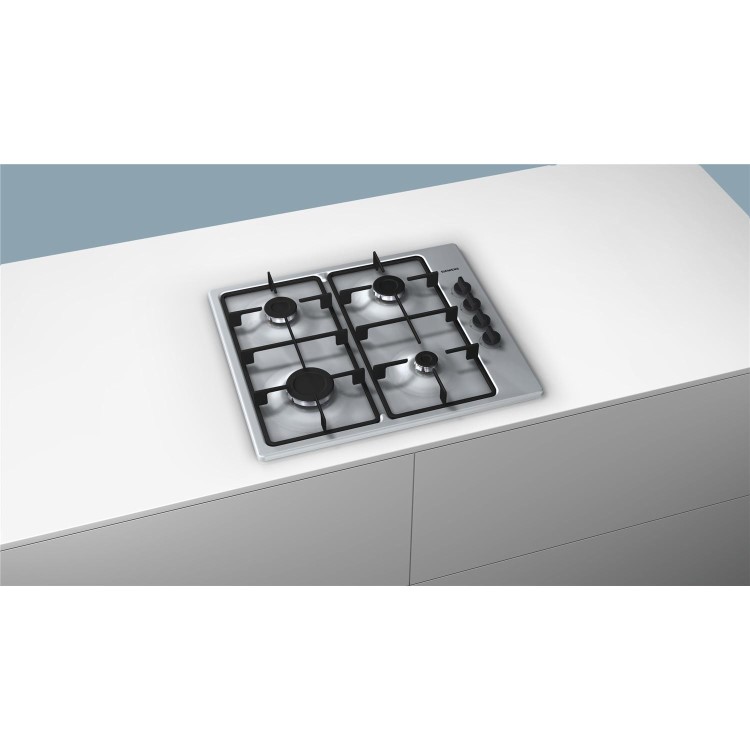 Siemens iQ100 58cm 4 Burner Gas Hob - Stainless Steel