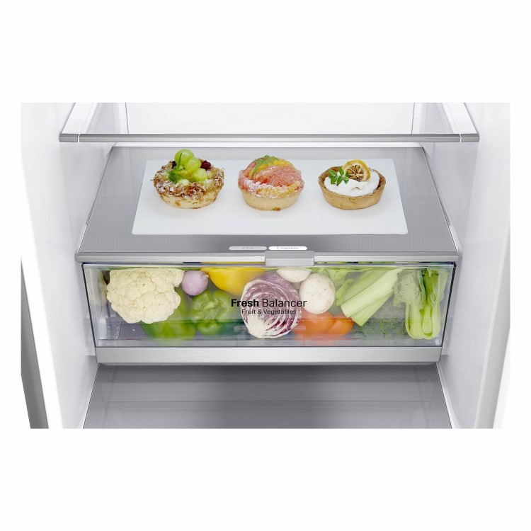 Refurbished LG GBB92STAXP Freestanding 384 Litre 70/30 Frost Free Fridge Freezer Stainless Steel