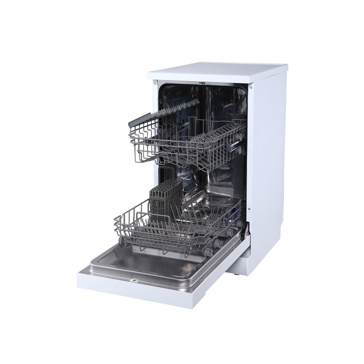 GRADE A2 - electriQ 10 Place Slimline Freestanding Dishwasher - White