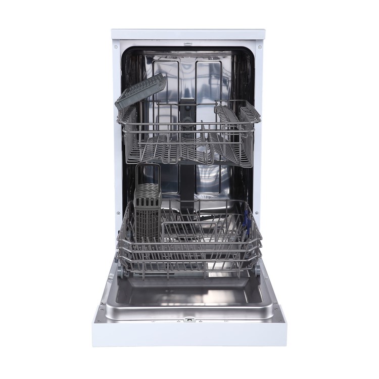 GRADE A2 - electriQ 10 Place Slimline Freestanding Dishwasher - White