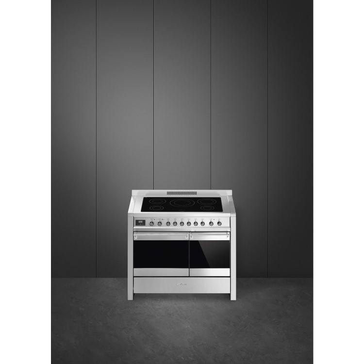 Refurbished Smeg Opera A2PYID-81 100cm Electric Induction Range Cooker Stainless Steel