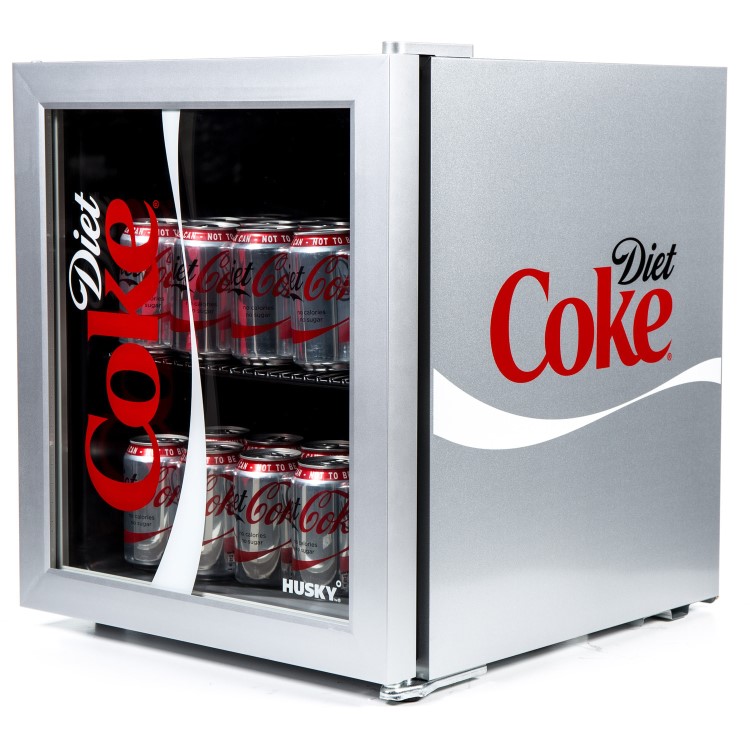 Husky 48 Litre Diet Coke Mini Fridge - Silver