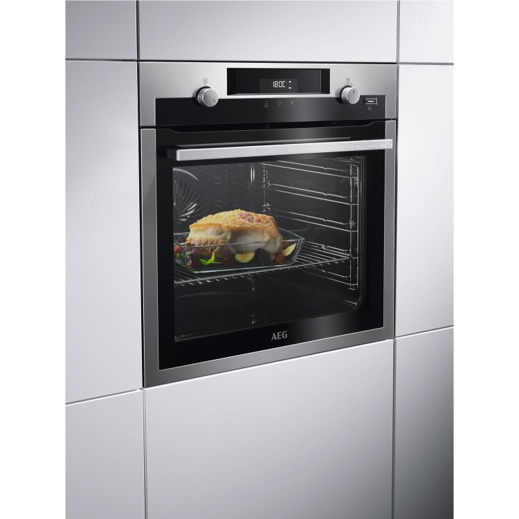 Refurbished AEG 6000 BPS555020M 60cm Single Built In Electric Oven