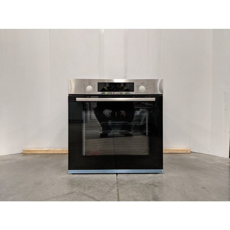 Refurbished Bosch Serie 4 HBS573BS0B Pyrolytic 60cm Single Built In Electric Oven Stainless Steel