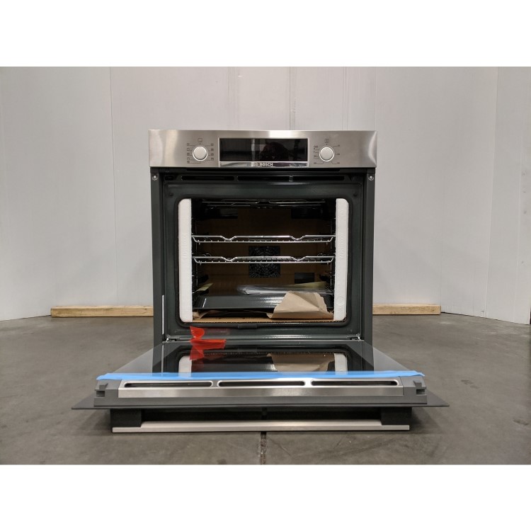 Refurbished Bosch Serie 4 HBS573BS0B Pyrolytic 60cm Single Built In Electric Oven Stainless Steel