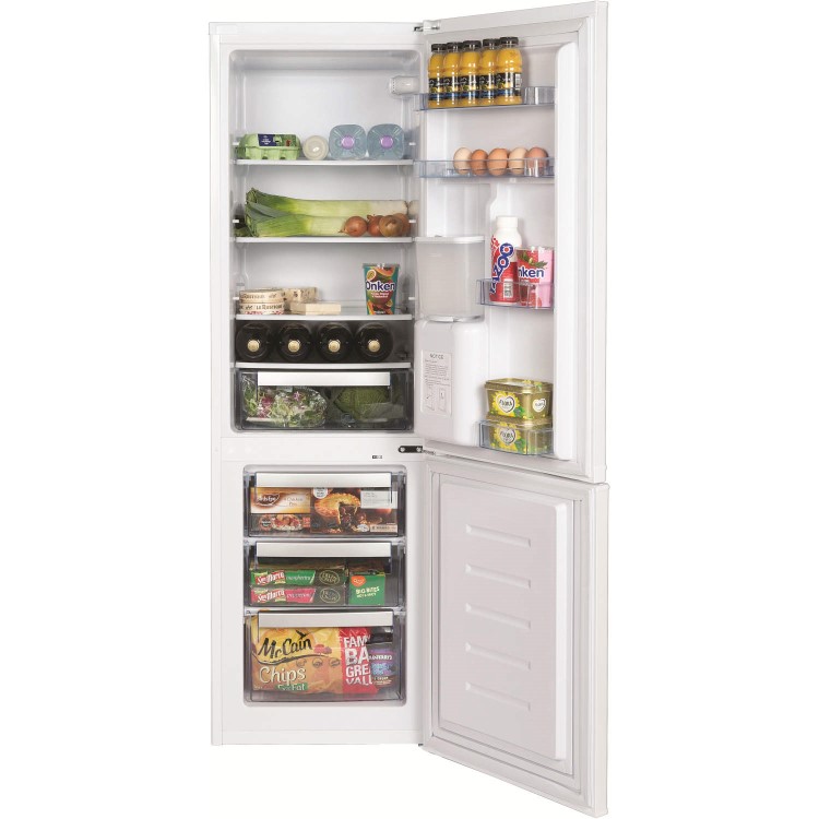 LEC TS55174WTD 174x55cm Static Freestanding Fridge Freezer With Water Dispenser - White