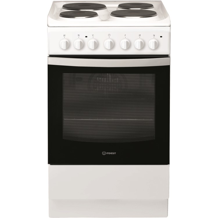 Indesit 50cm Electric Cooker with Sealed Plate Hob - White