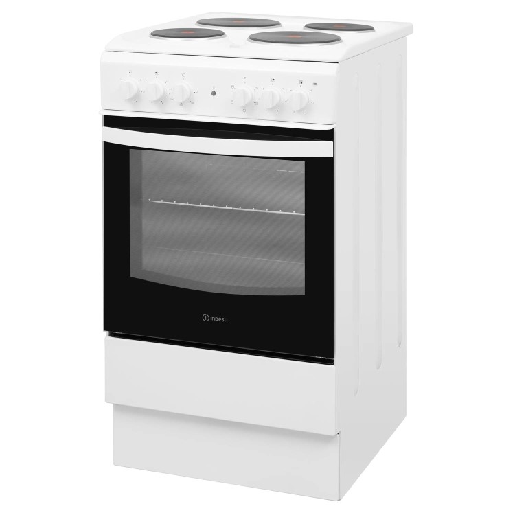 Indesit 50cm Electric Cooker with Sealed Plate Hob - White