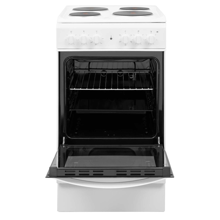 Indesit 50cm Electric Cooker with Sealed Plate Hob - White