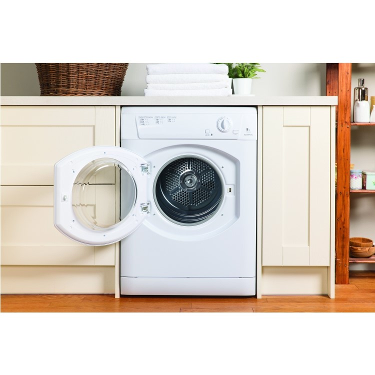 Hotpoint TVHM80CP 8kg Freestanding Vented Tumble Dryer White