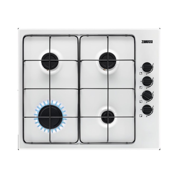 Zanussi Series 20 60cm 4 Burner Gas Hob - White