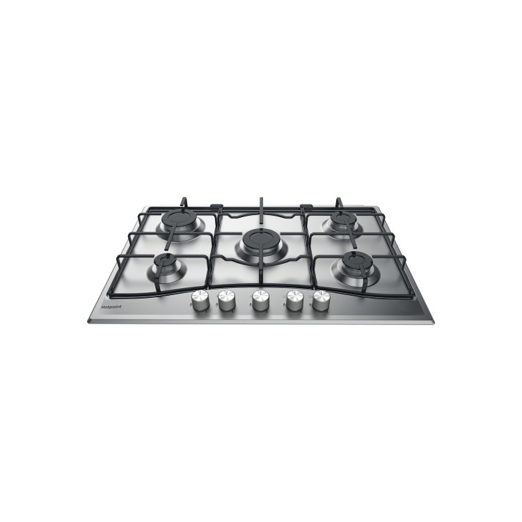 Hotpoint PCN752UIXH 73cm 5 Burner Gas Hob - Stainless Steel