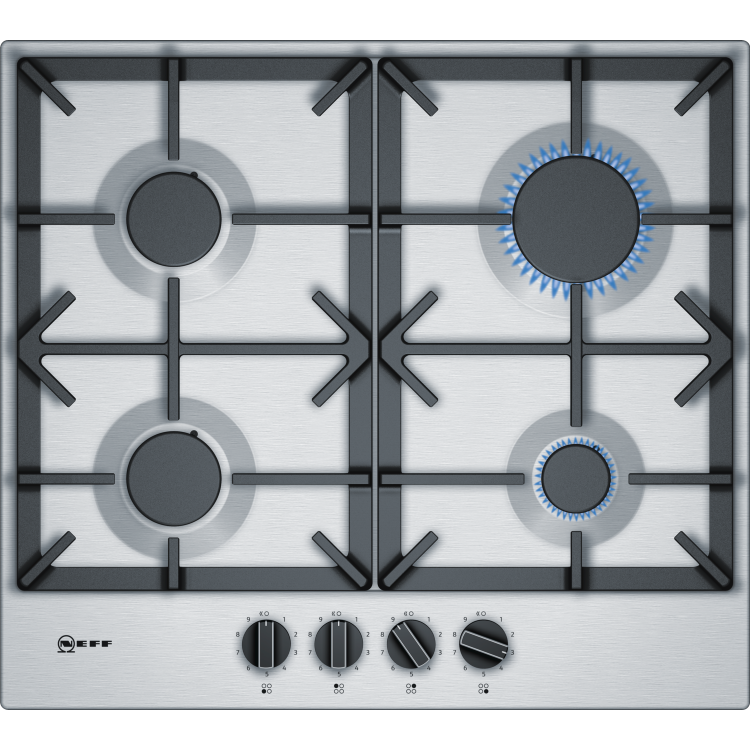 Neff N70 59cm 4 Burner Gas Hob - Stainless Steel