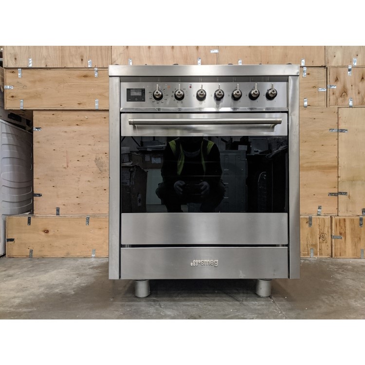 Refurbished Smeg Symphony C7GPX9 70cm Dual Fuel Range Cooker Stainless Steel