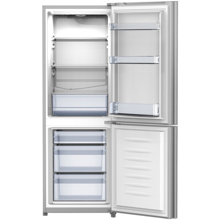 Fridgemaster 165 Litre 60/40 Freestanding Fridge Freezer - Silver