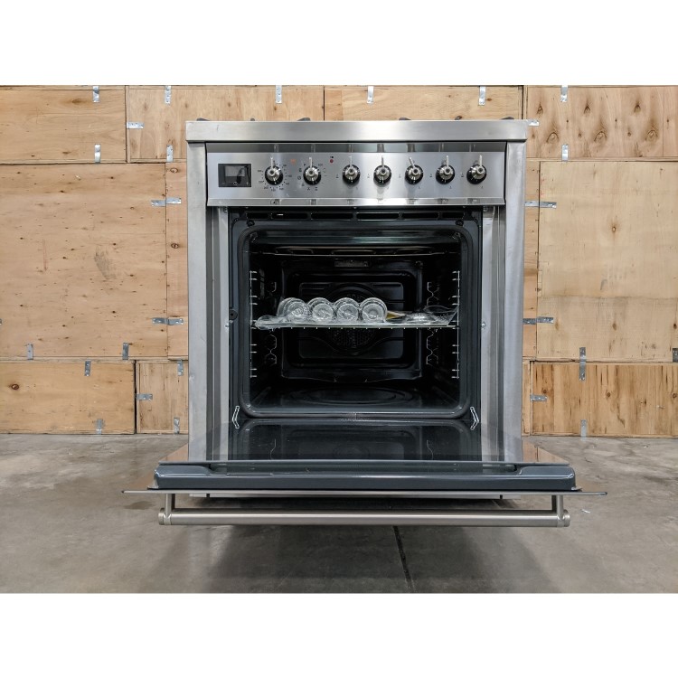 Refurbished Smeg Symphony C7GPX9 70cm Dual Fuel Range Cooker Stainless Steel