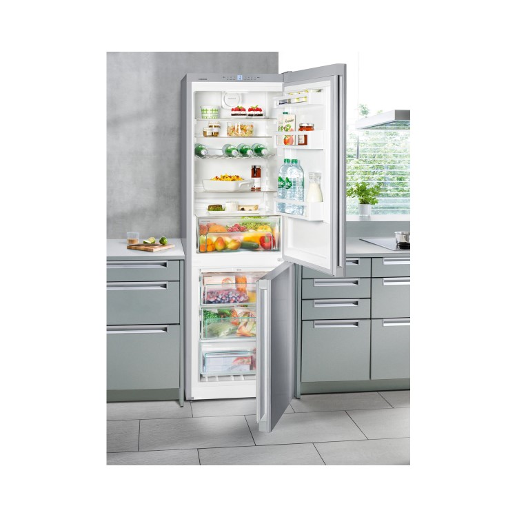 Liebherr 304 Litre 60/40 Freestanding Fridge Freezer - Stainless steel look