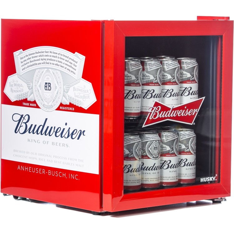 Husky 45.8 Litre Mini Fridge/Drinks Cooler - Budweiser