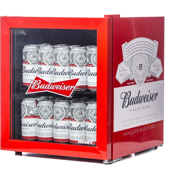 Husky 45.8 Litre Mini Fridge/Drinks Cooler - Budweiser