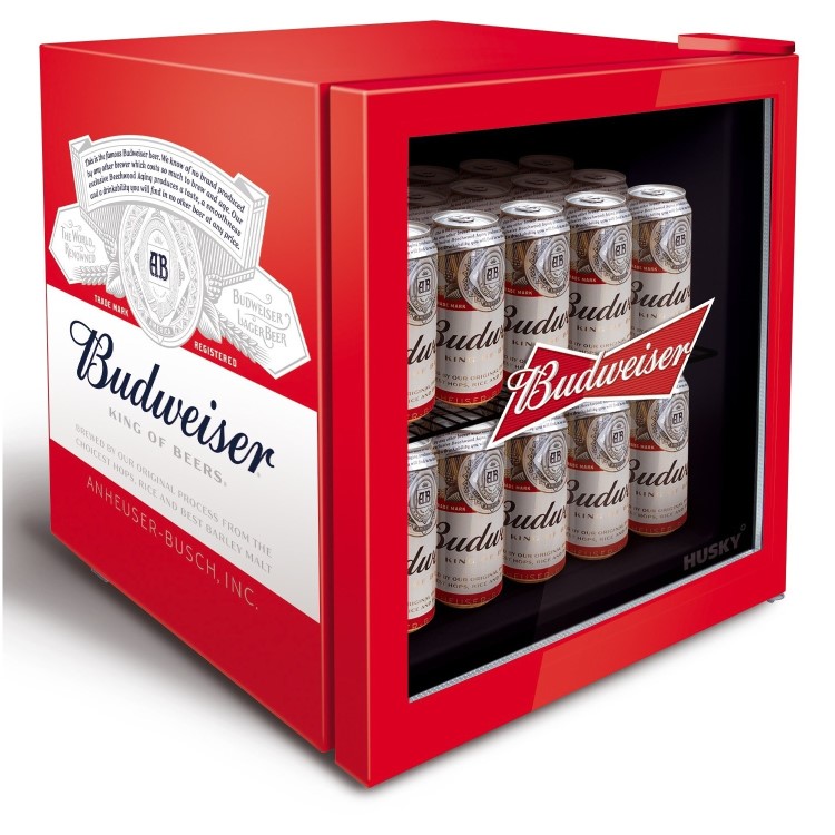 Husky 45.8 Litre Mini Fridge/Drinks Cooler - Budweiser