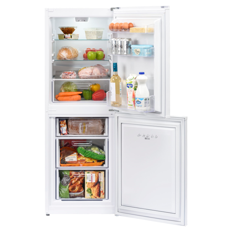 Refurbished Lec TF55158W Freestanding 208 Litre 50/50 Frost Free Fridge Freezer White