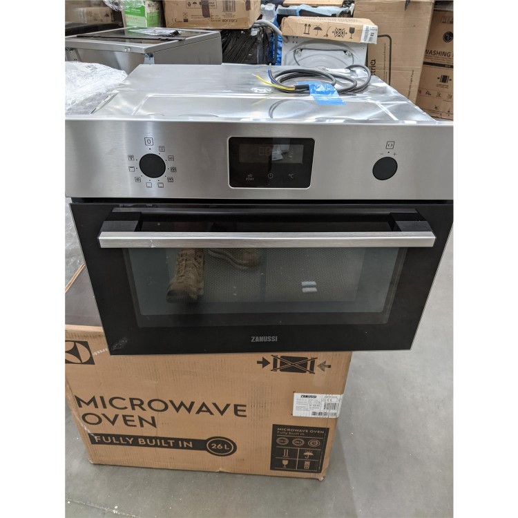 Refurbished Zanussi ZVENM6X1 Built In 49L 1000W Microwave Stainless Steel