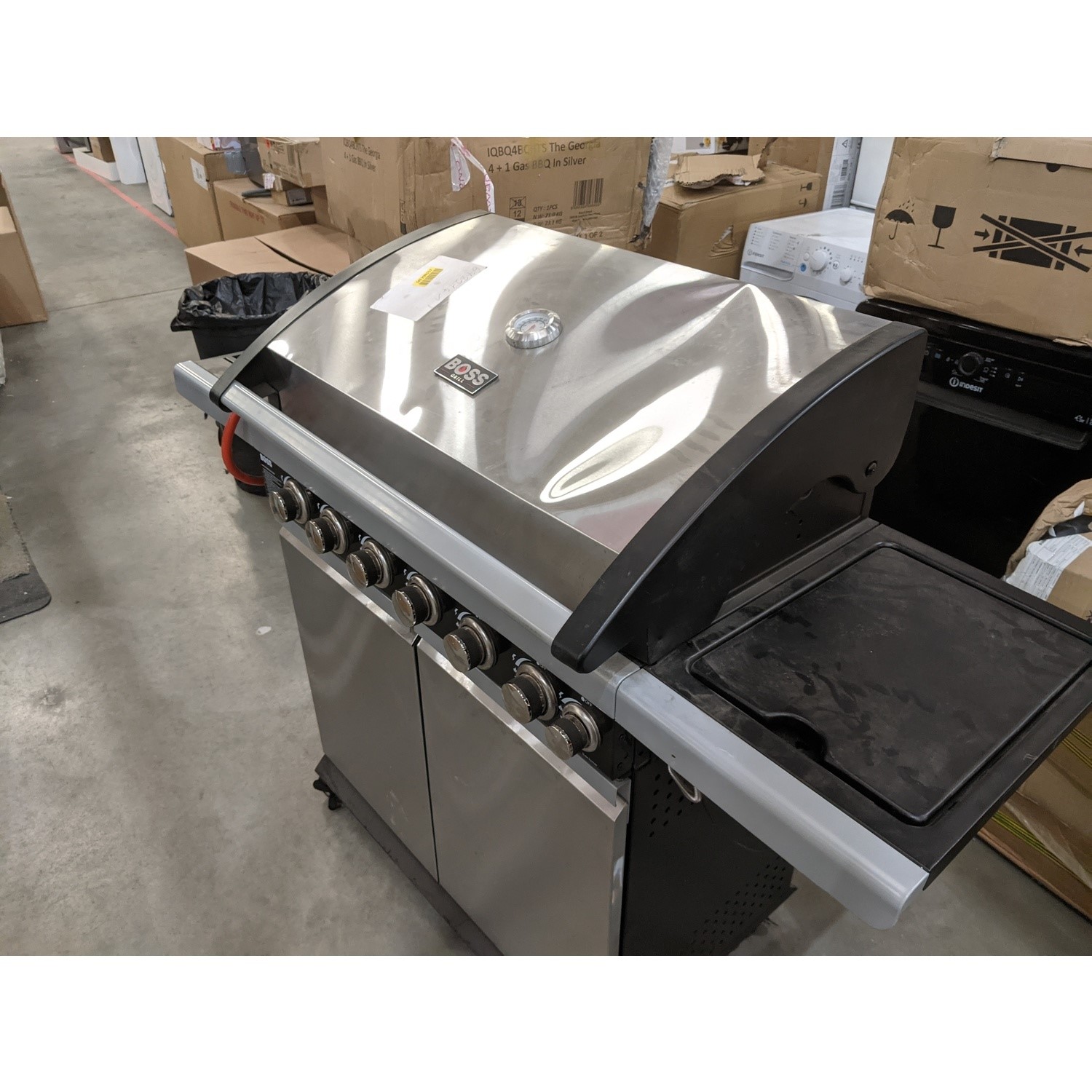 Refurbished Boss Grill Alabama Elite 6 Burner Gas Bbq With Side Burner In Stainless Steel 0056