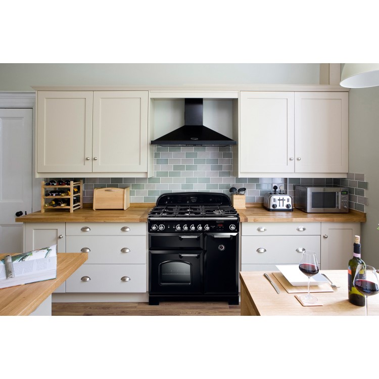 Rangemaster Classic 90cm Dual Fuel Range Cooker - Black