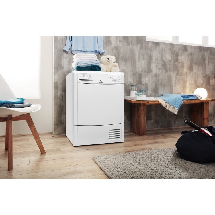 Indesit IDC8T3B EcoTime 8kg Freestanding Condenser Tumble Dryer - White