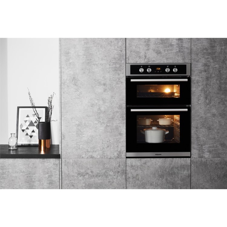 Hotpoint Built-In Electric Double Oven - Stainless Steel